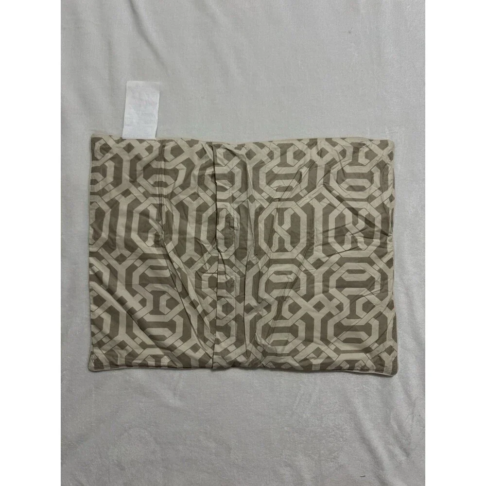 Pottery Barn Terri Trellis Sham Standard Cotton Tan Coastal Neutral Set of 2